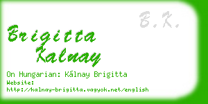 brigitta kalnay business card