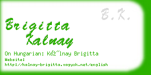 brigitta kalnay business card